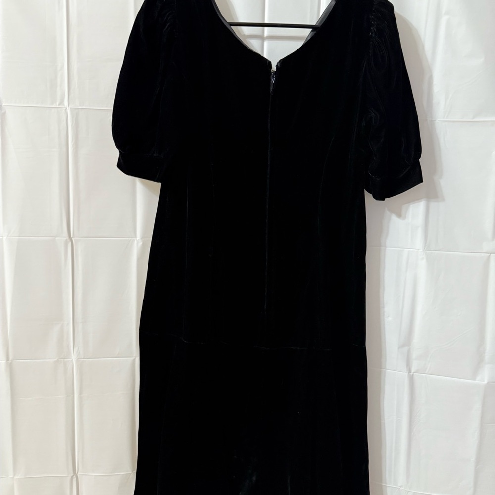 Vintage Lanz 1980 Black Velvet Dress - Picture 5 of 8